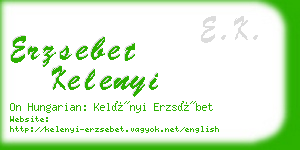 erzsebet kelenyi business card